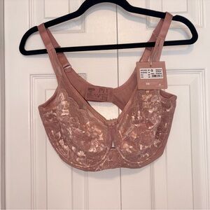 NWT - 36G (UK) Panache Lace Underwire Bra in a blush/dusty rose colour